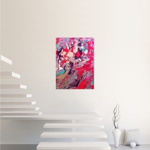 Lucid Trip, trippy, psychedelic, bright, fluorescent, wall art, design painting.